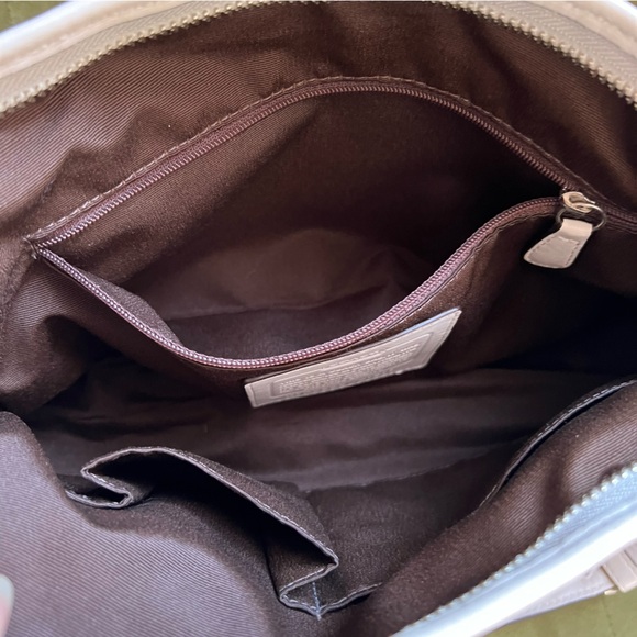 Coach Signature White Leather Jacquard Canvas Hobo Shoulder Bag Handbag Purse - Picture 10 of 12